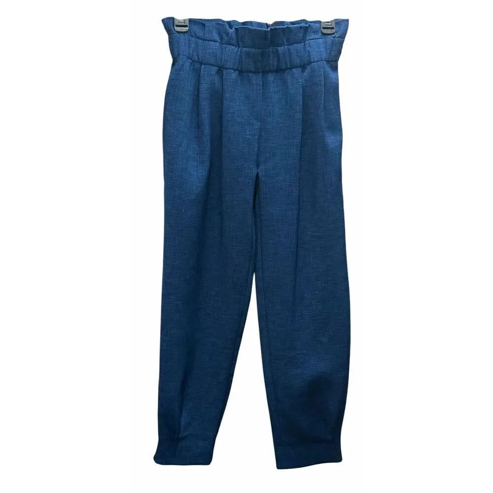 Collection PRIVEE? High Waist Pull On Pant in Blue NWT Size 40/ US 4